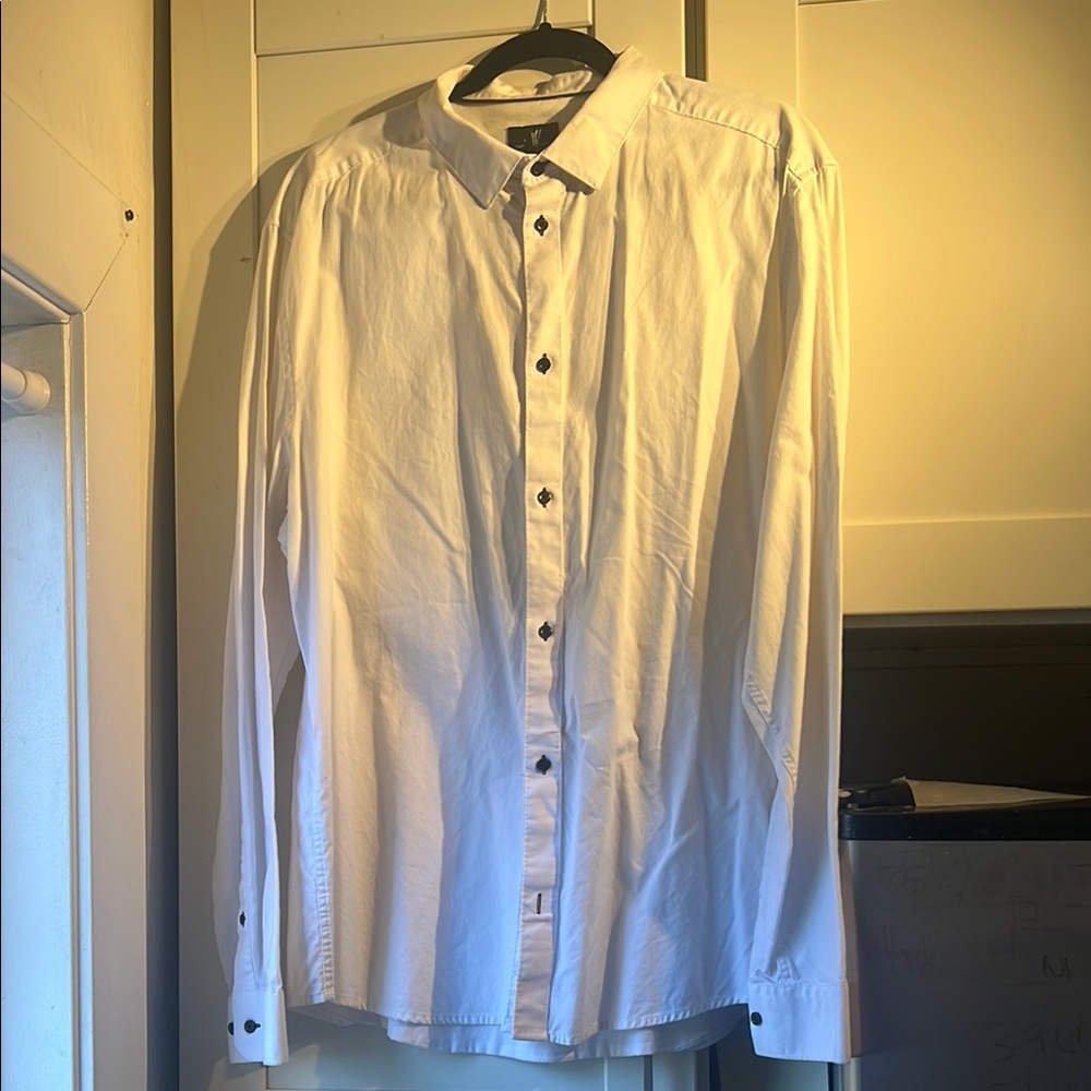 H&M White Dress Shirt Crisp Formal Style